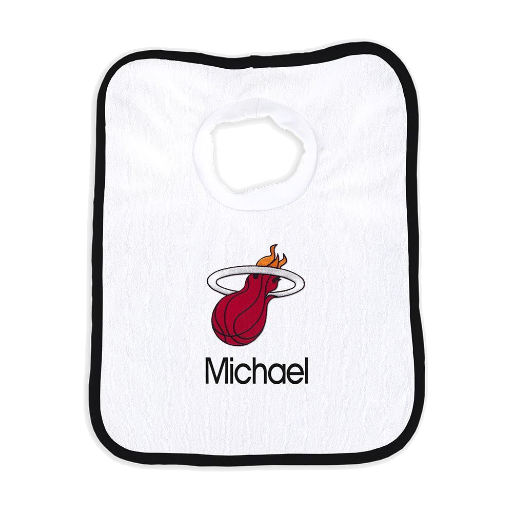 Designs by Chad and Jake Miami HEAT Custom Infant Pullover Bib Novelties Chad and Jake   