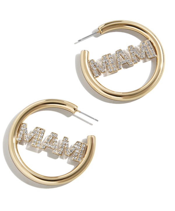 Miami HEAT Hoop Earring Novelties Baublebar   