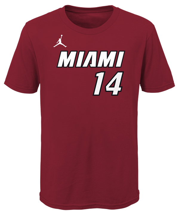 Tyler Herro Nike Jordan Brand Statement Red Name & Number Youth Tee Youth Tee Nike   