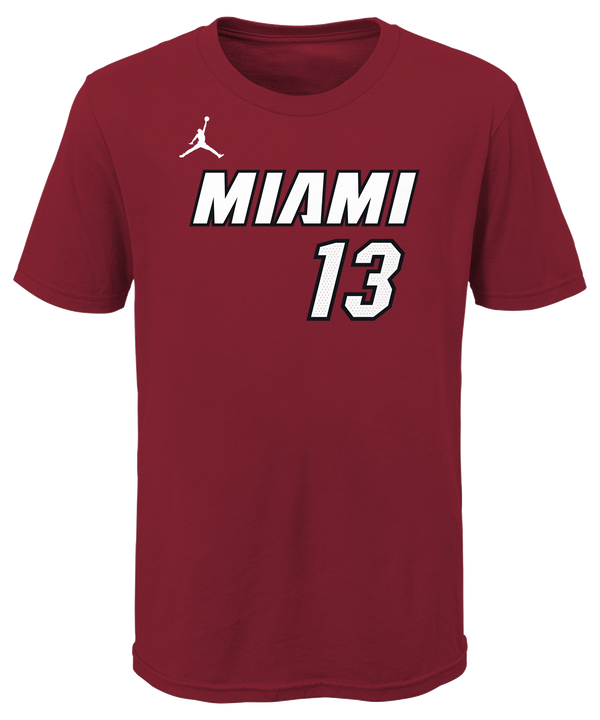 Bam Adebayo Nike Jordan Brand Statement Red Name & Number Youth Tee KIDS TEEST Nike   