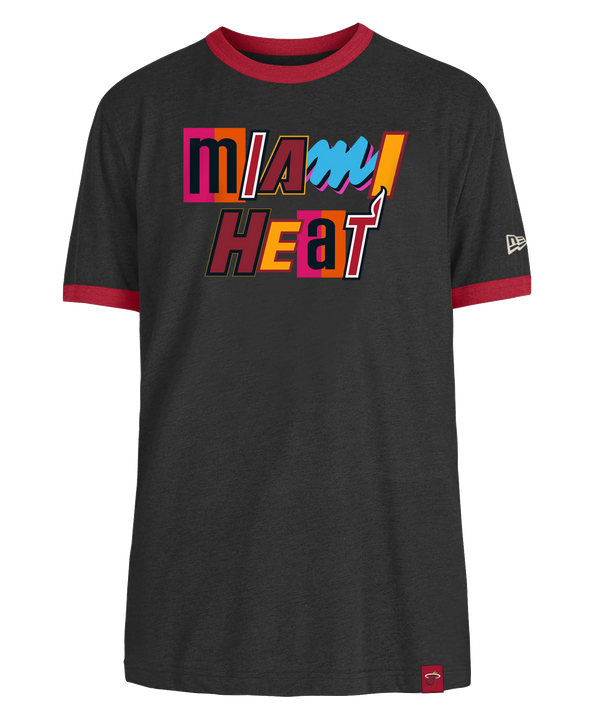 New Era Miami HEAT Mashup Ringer Tee Unisex Tee New Era   