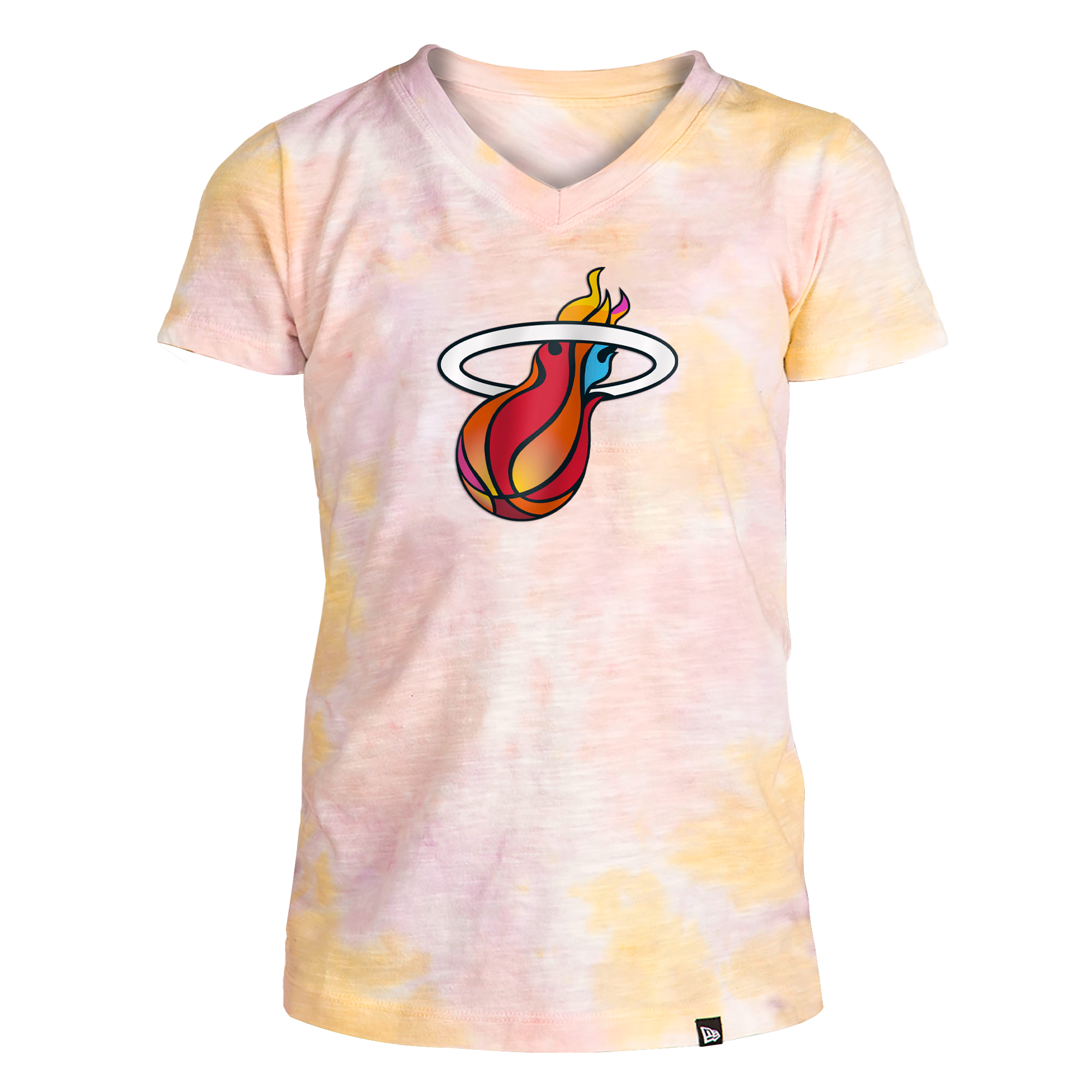 New Era Miami HEAT Mashup Girl's Tie Dye Tee Girls Tee New Era   