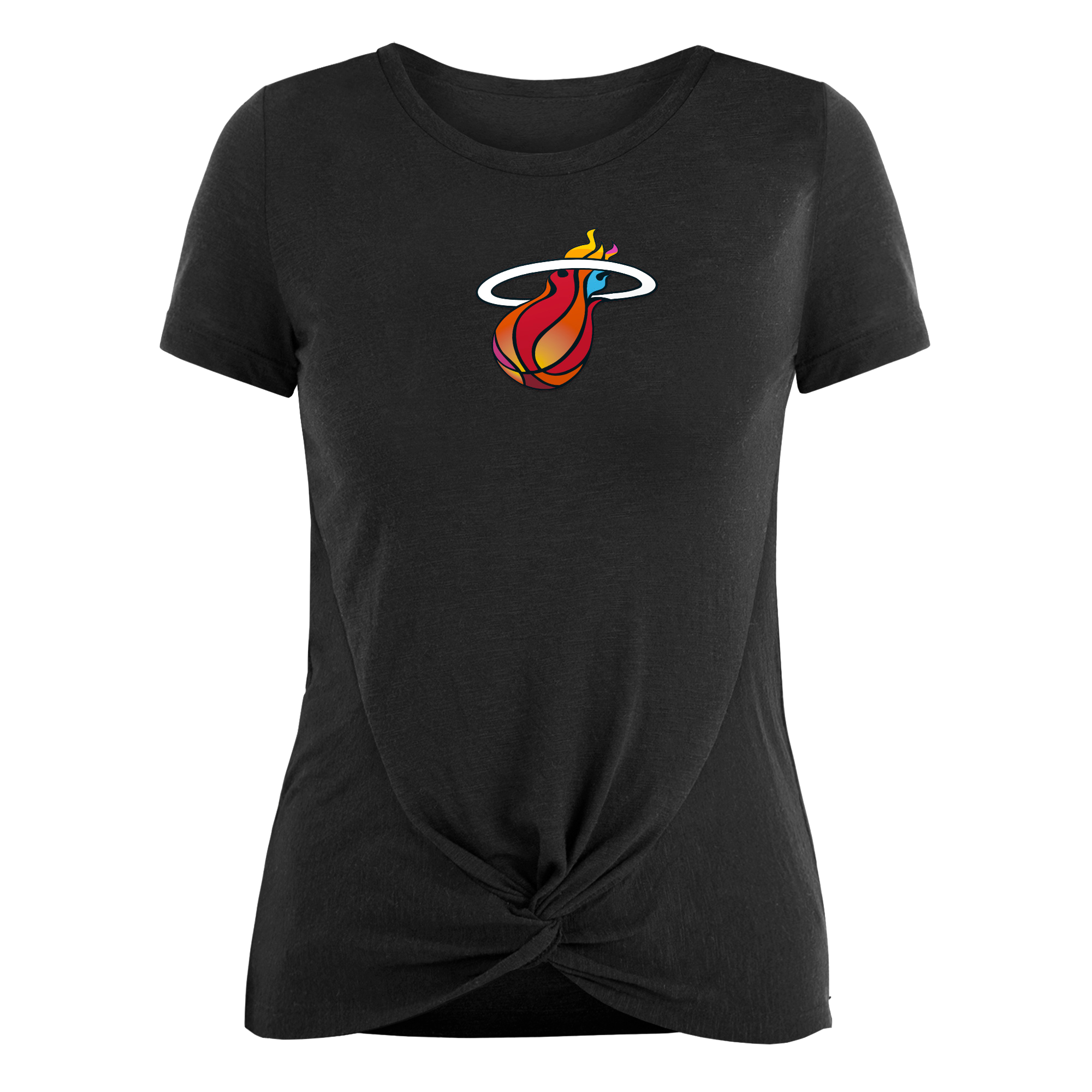 New Era Miami HEAT Mashup Logo Women's Black Tee Women's Tee New Era   