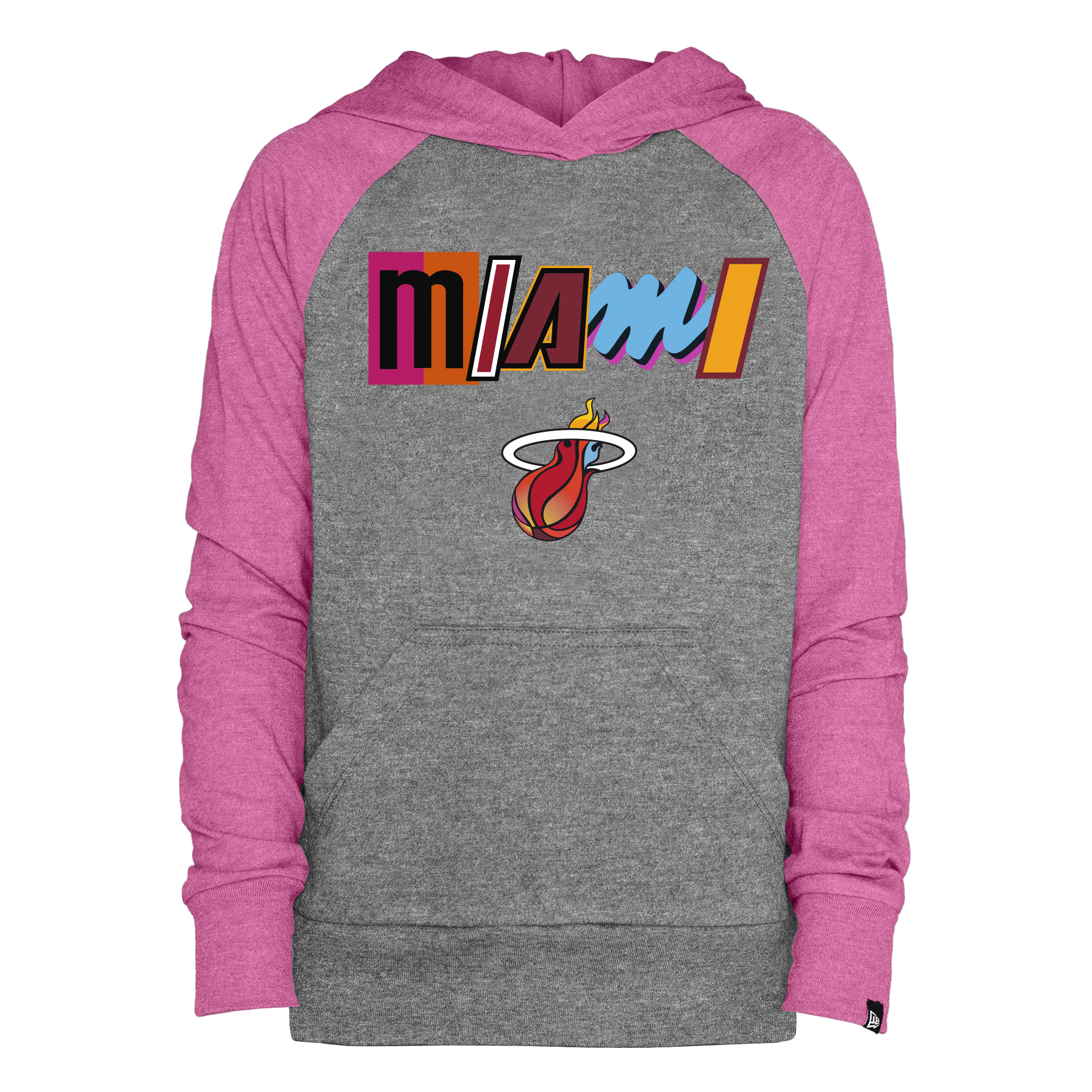 New Era Miami HEAT Mashup Girls Pullover Youth Hoodie Girls Hoodie New Era   