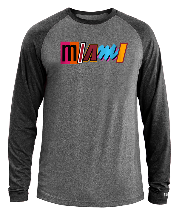 New ERA Miami HEAT Mashup Long Sleeve Tee Unisex Long Sleeve Tee New Era   