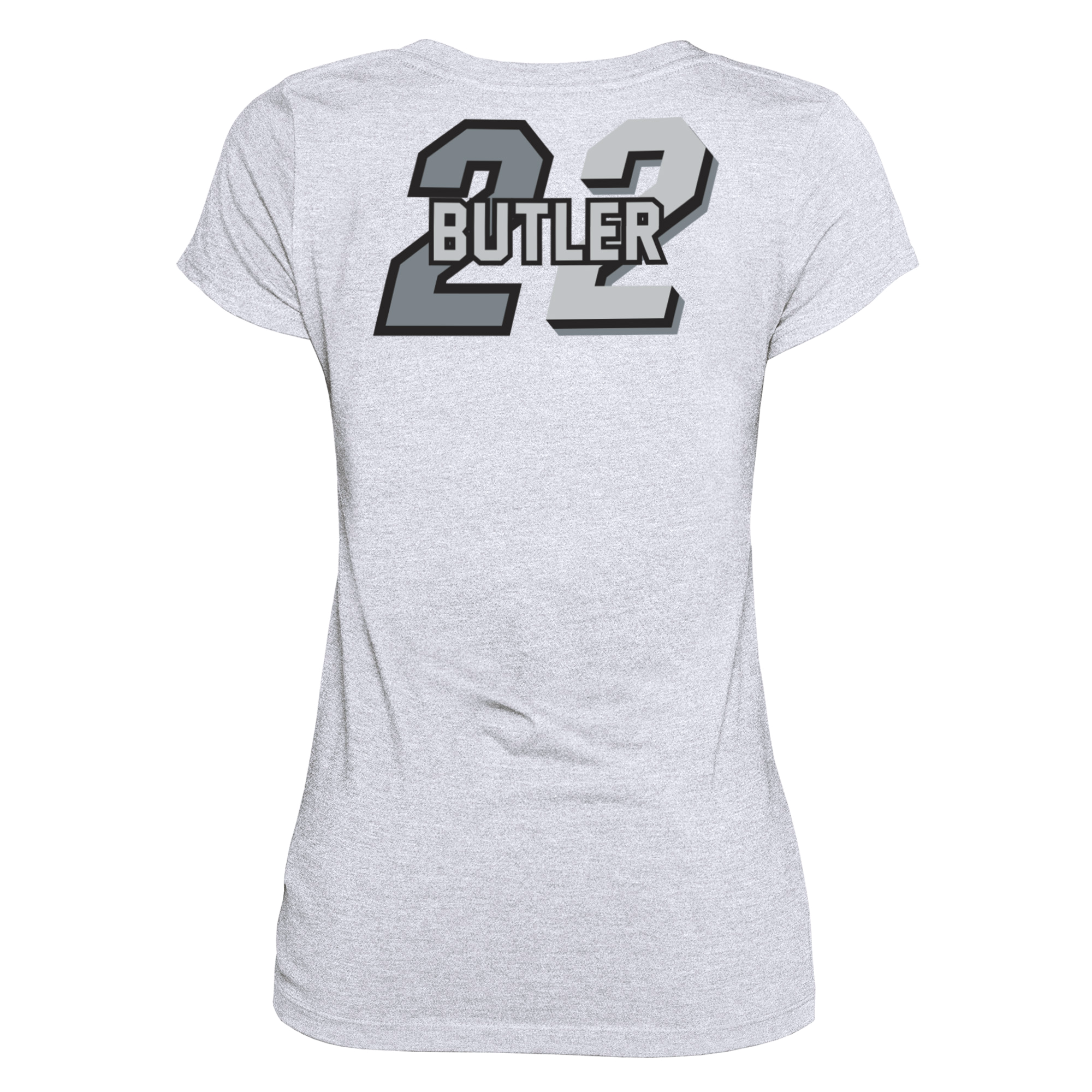 Jimmy Butler New Era Miami HEAT Mashup Name & Number Women's White Tee Women's Tee New Era   