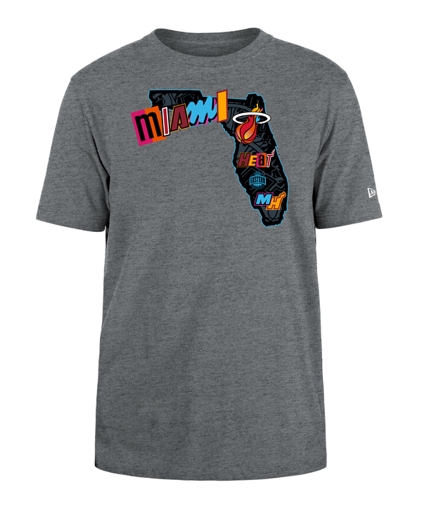 New Era Miami HEAT Mashup State Tee Men's Tee New Era   