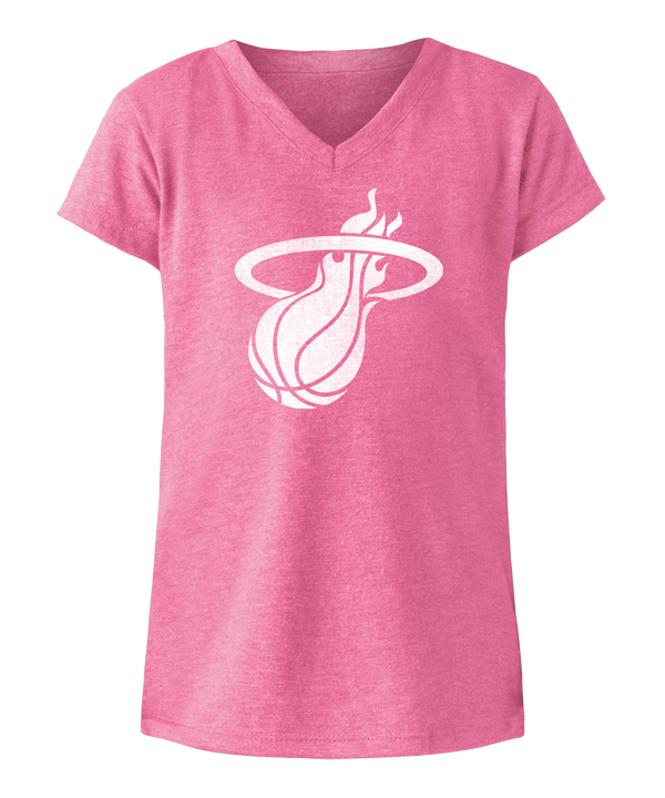 New Era Miami HEAT Pink Logo Girls Tee Girls Tee New Era   