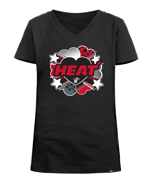 Miami HEAT Girls Glitter Tee Girls Tee New Era   