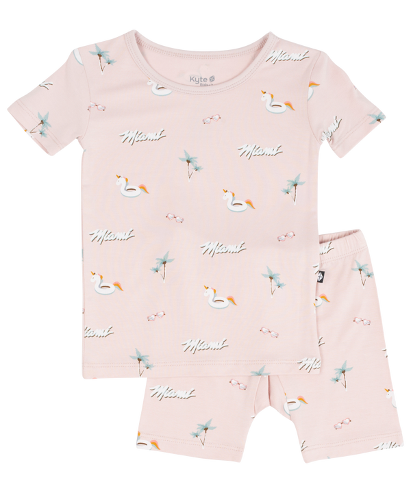 Court Culture x Kyte Baby Beach Blush Toddler Short Sleeve PJ Set Toddlers Kyte Baby   