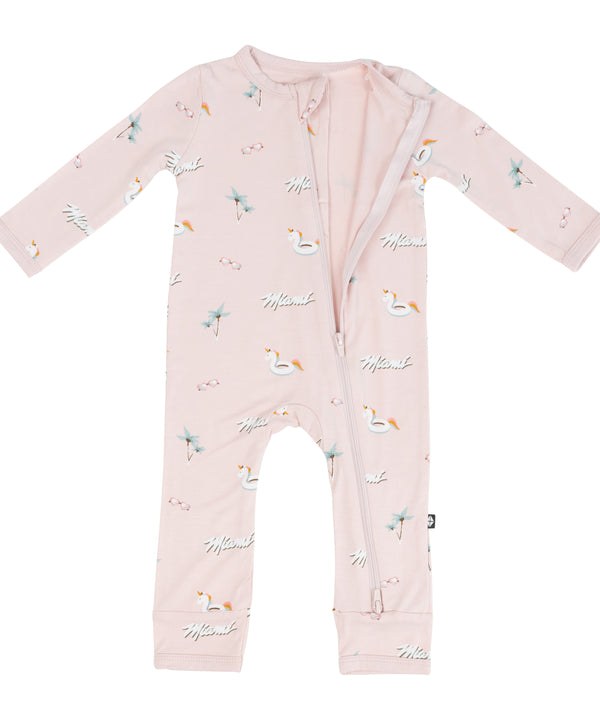 Court Culture x Kyte Baby Beach Blush Zippered Romper Kids/Infants Kyte Baby   