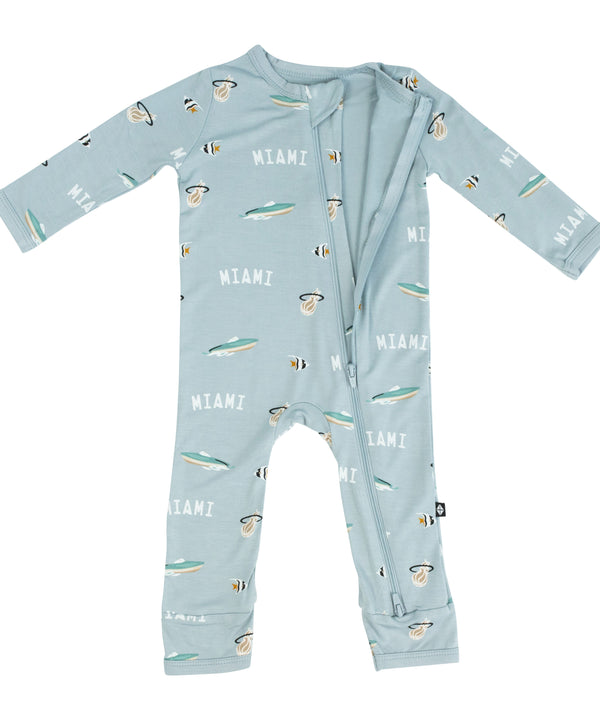 Court Culture x Kyte Baby Nautical Fog Zippered Romper Kids/Infants Kyte Baby   