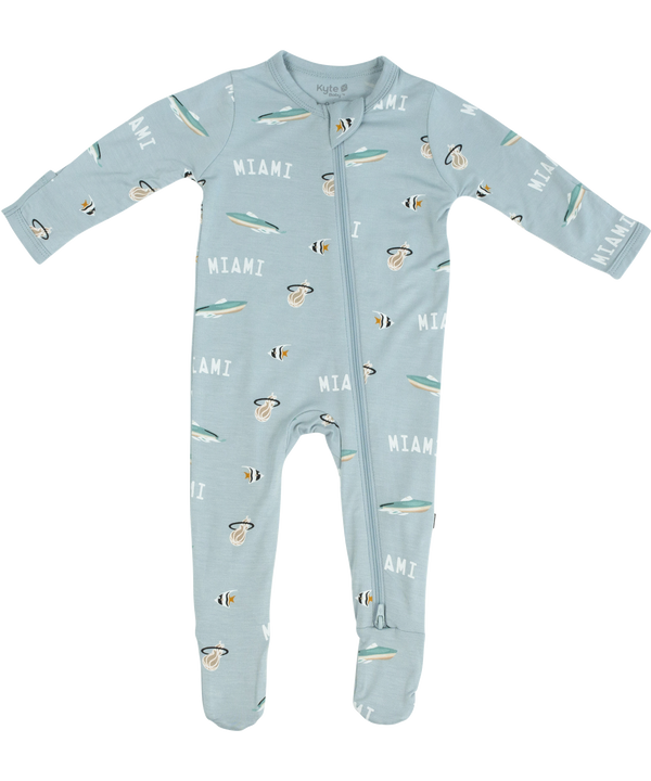 Court Culture x Kyte Baby Nautical Fog Zippered Footie Kids/Infants Kyte Baby   