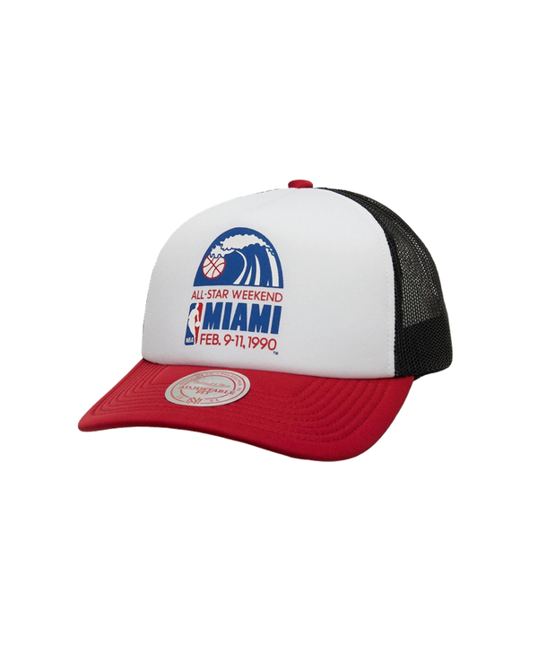 Mitchell & Ness Miami HEAT 1990 All-Star Trucker Snapback Unisex Caps Mitchell & Ness   