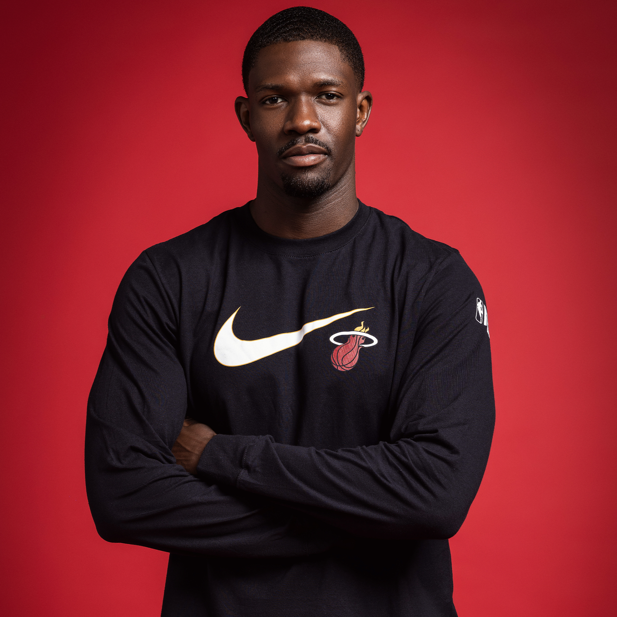 Nike Miami HEAT Swoosh Long Sleeve Tee Men's Long Sleeve Tee Nike   