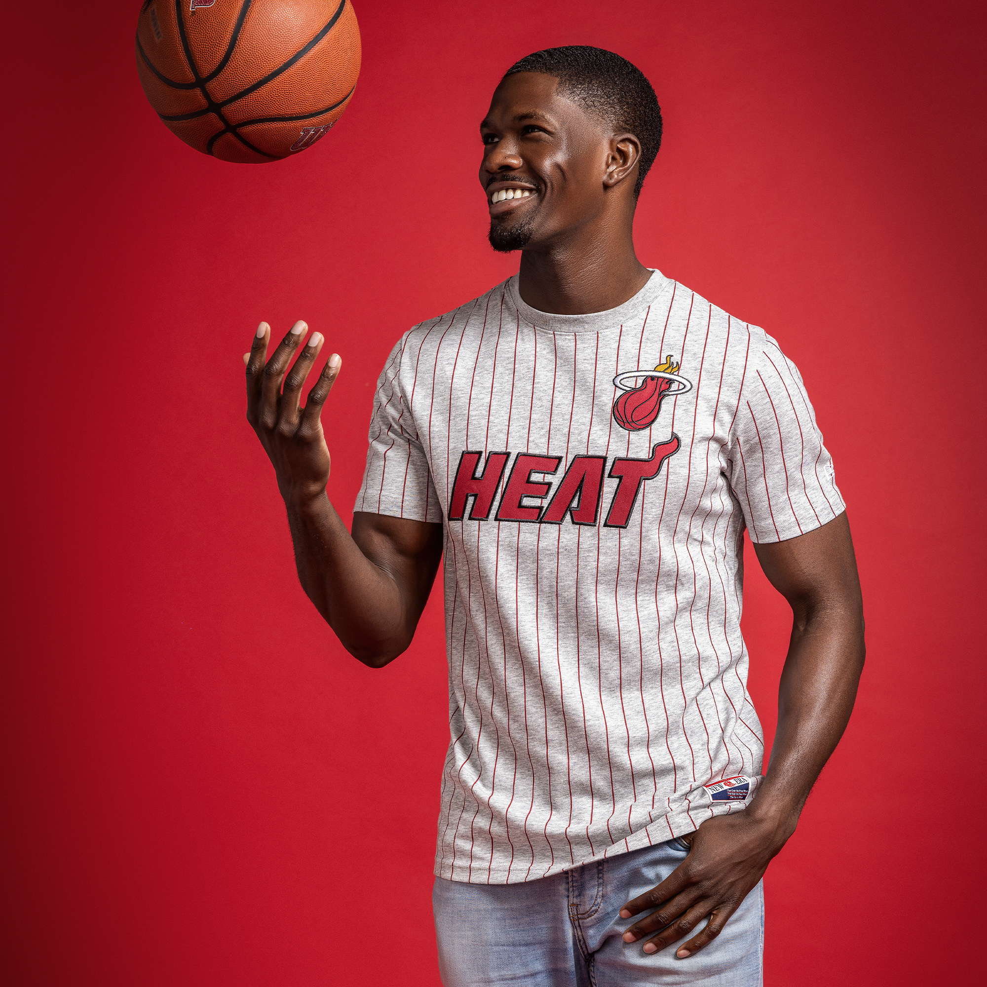 New Era Miami HEAT Stripe Tee Men's Tee New Era   