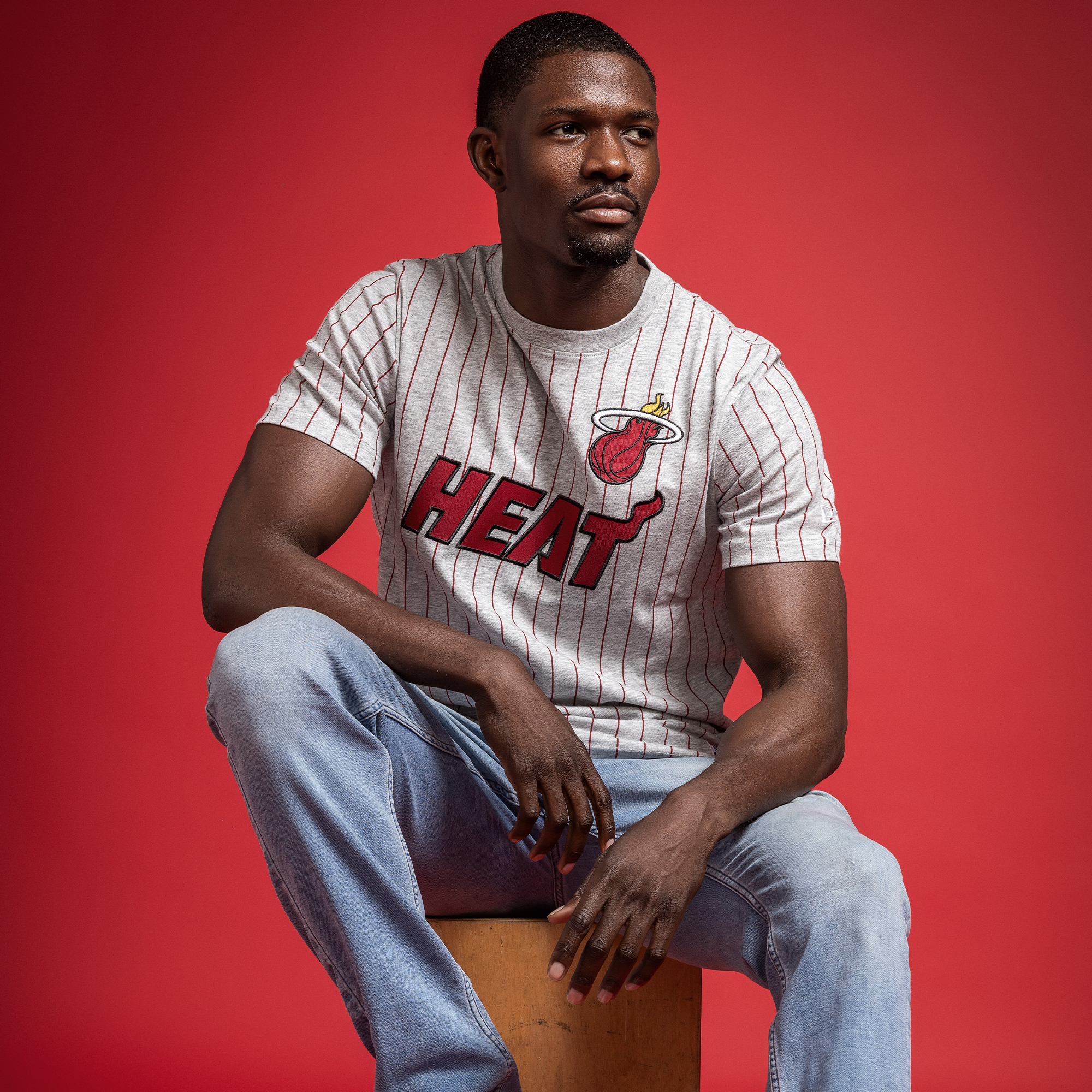 New Era Miami HEAT Stripe Tee Men's Tee New Era   