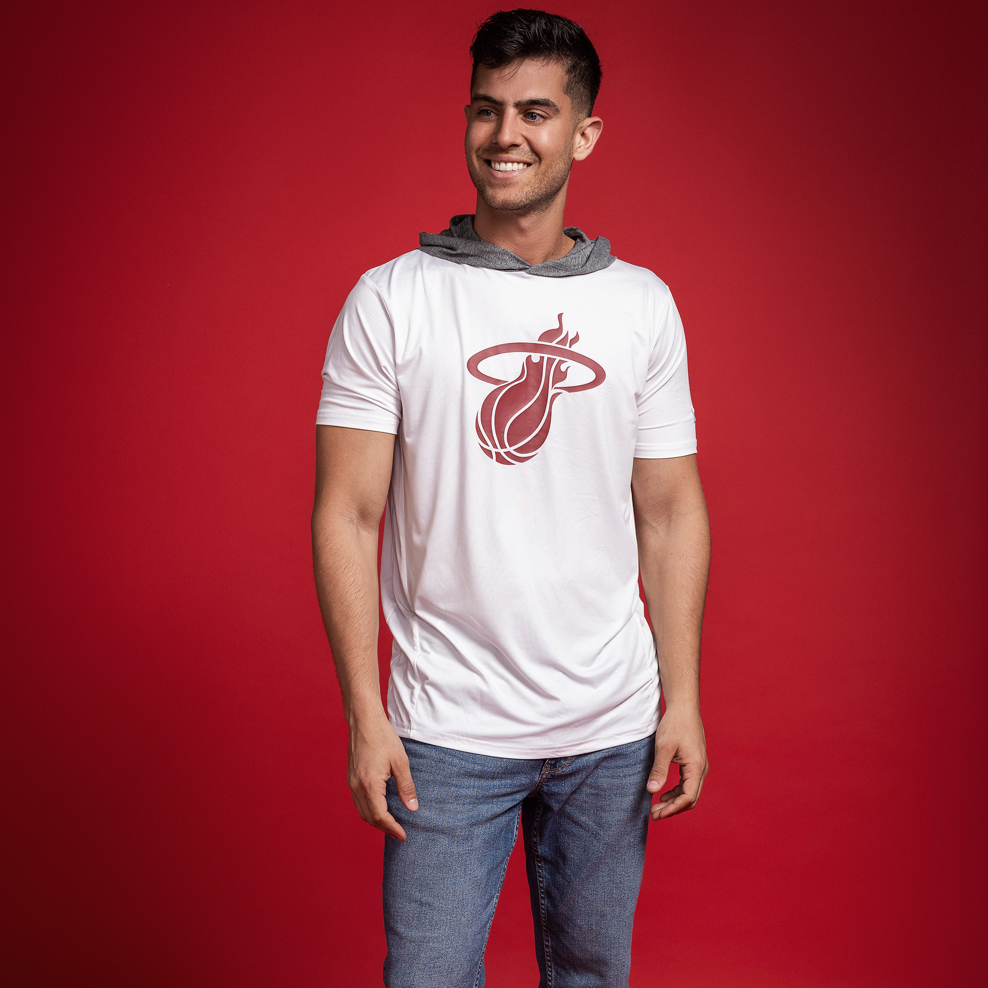 New Era Miami HEAT Logo Hoodie Tee Men's Tee New Era