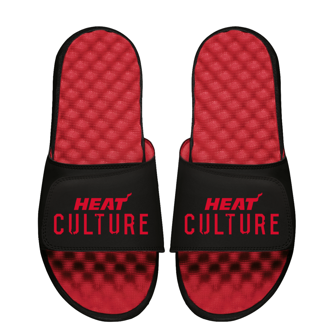 Islide HEAT Culture: Blood Red Wordmark Sandals Men's Footwear ISlide   