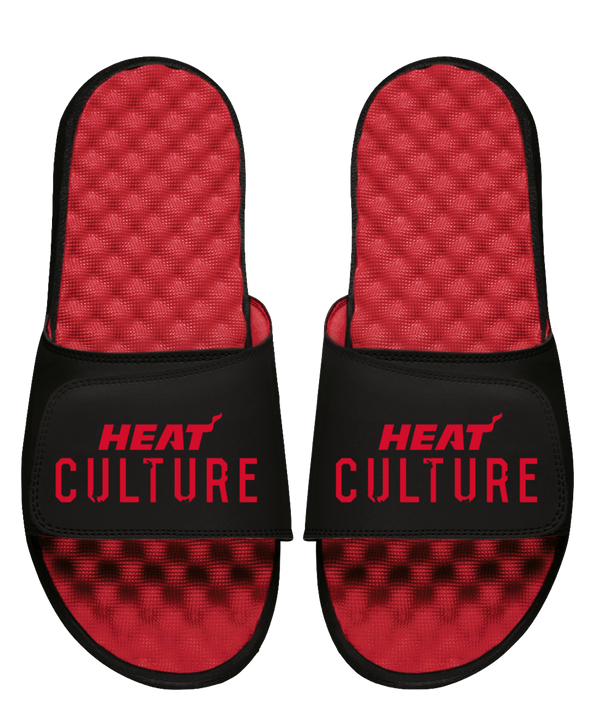 Islide HEAT Culture: Blood Red Wordmark Sandals Men's Footwear ISlide   