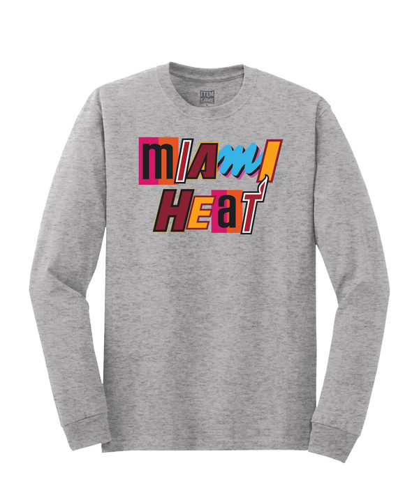 Miami Mashup Vol. 2 Long Sleeve Grey Tee UNISEXTEE ITEM OF THE GAME   