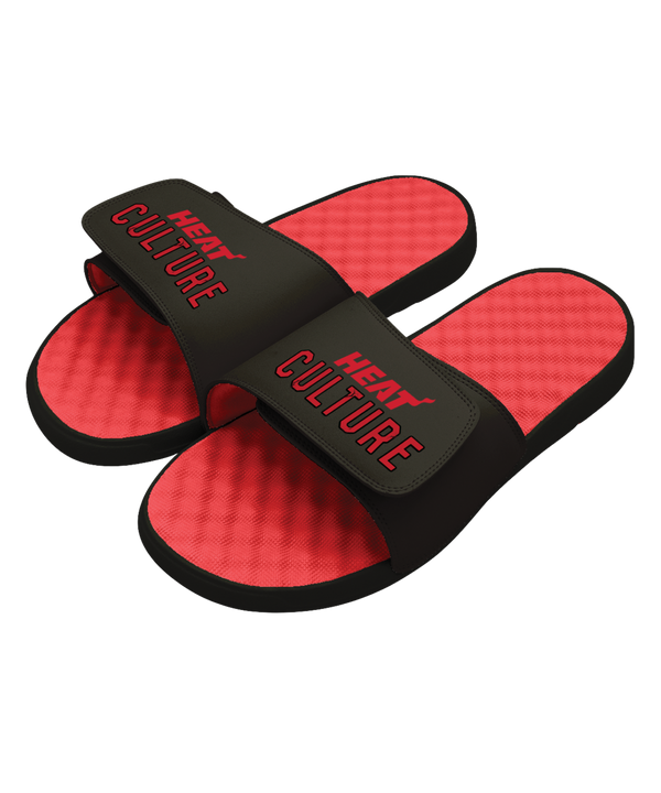 Islide HEAT Culture: Blood Red Wordmark Sandals Men's Footwear ISlide   