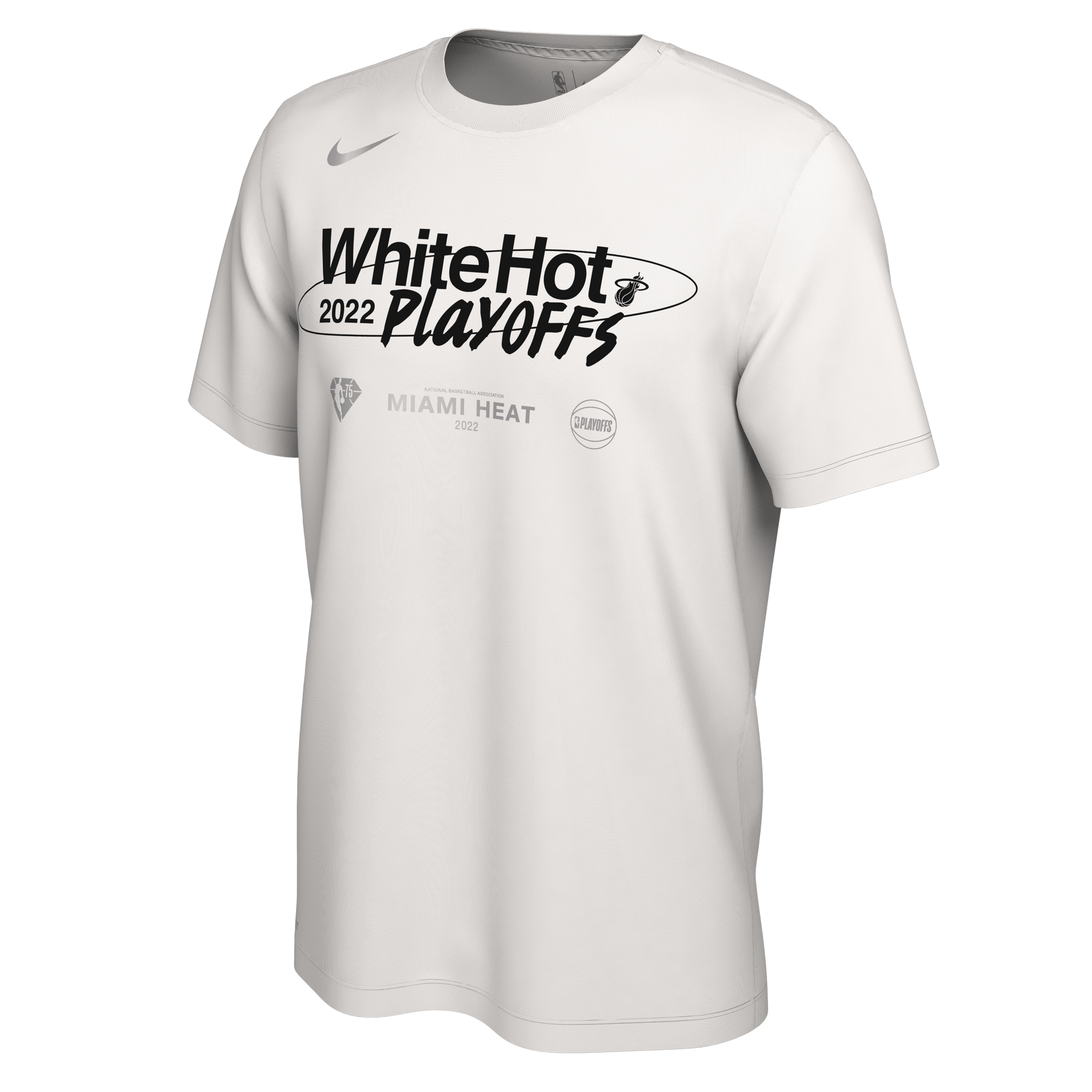 Nike Miami HEAT White Hot 2022 NBA Playoffs Mantra Youth Tee Youth Tee Nike   