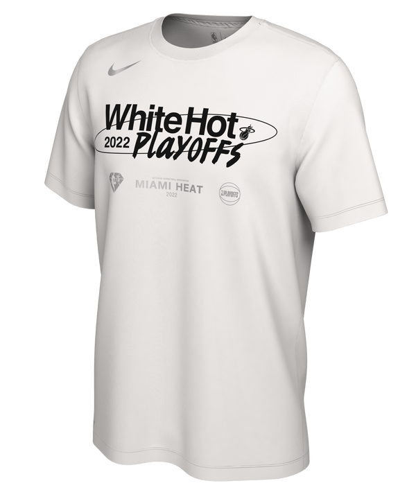 Nike Miami HEAT White Hot 2022 NBA Playoffs Mantra Youth Tee KIDSTEE Nike   