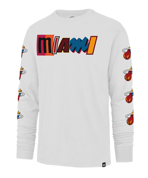 '47 Brand Miami Mashup Vol. 2 Longsleeve Tee Unisex Long Sleeve Tee '47 Brand   