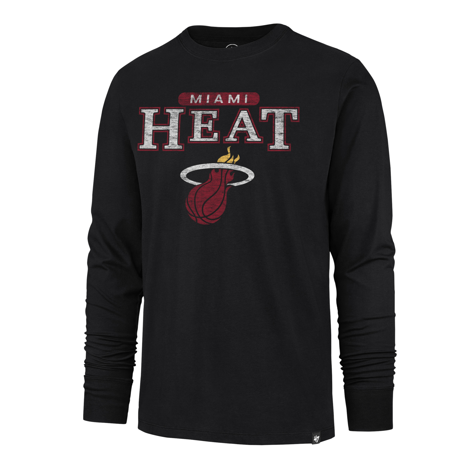 '47 Brand Miami HEAT Linear Long Sleeve Tee Men's Long Sleeve Tee '47 Brand   