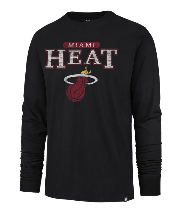 '47 Brand Miami HEAT Linear Long Sleeve Tee Men's Long Sleeve Tee '47 Brand   