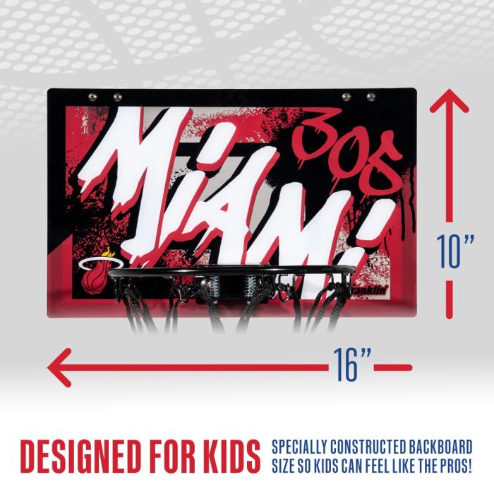 Miami HEAT Over The Door Basketball Hoop Novelties Franklin   