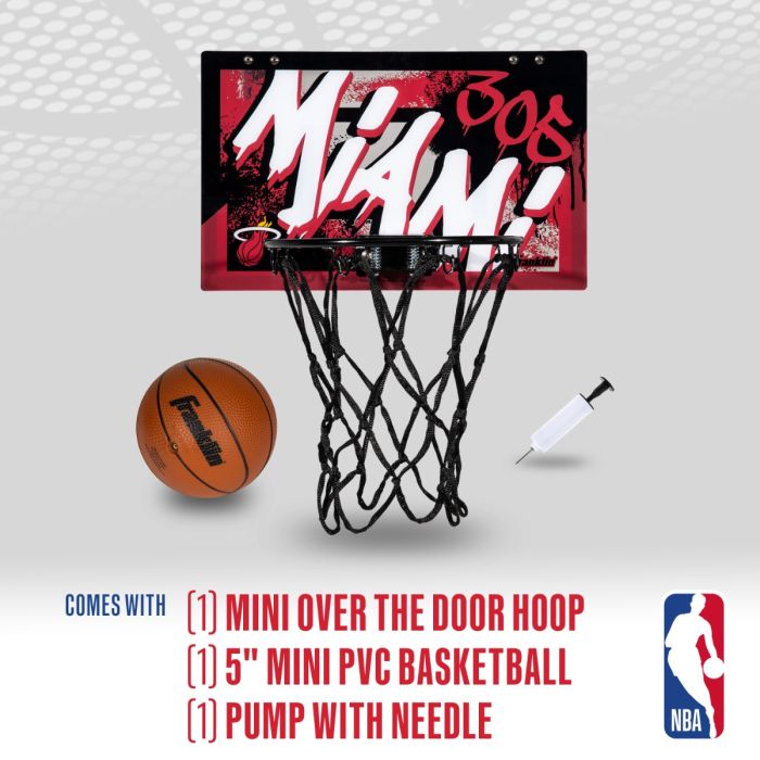 Miami HEAT Over The Door Basketball Hoop Novelties Franklin   