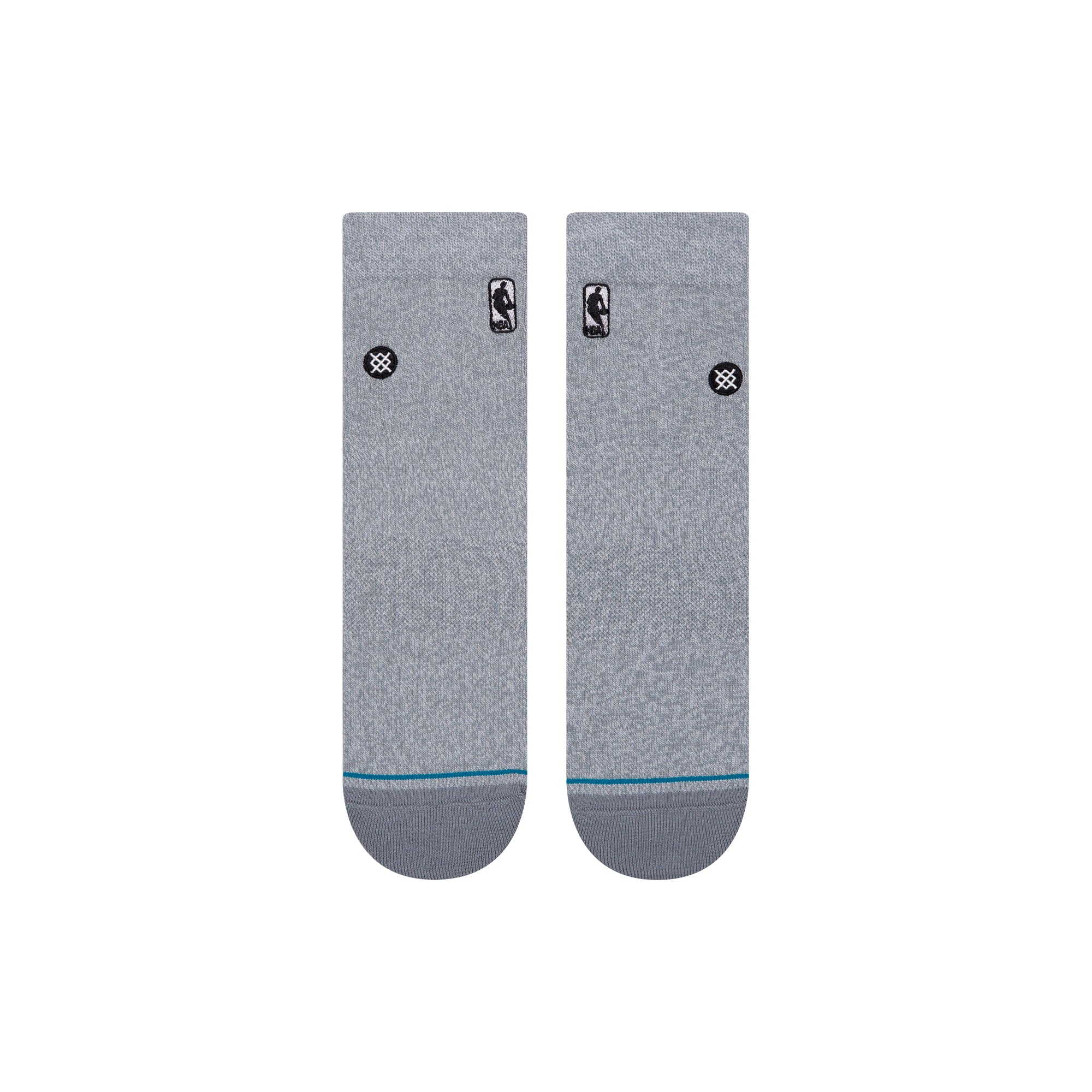 Stance NBA Logoman Grey Quarter Socks Men's Footwear Stance   