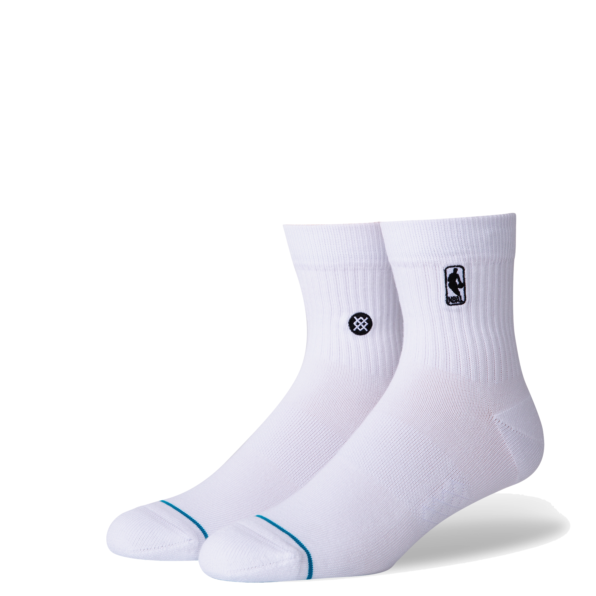 Stance NBA Logoman White Quarter Socks Men's Footwear Stance   