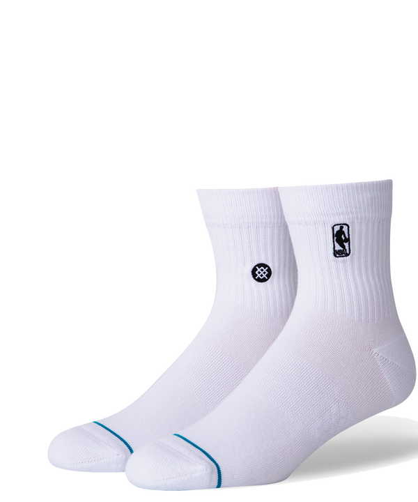 Stance NBA Logoman White Quarter Socks MENSFOOTWEAR STANCE   