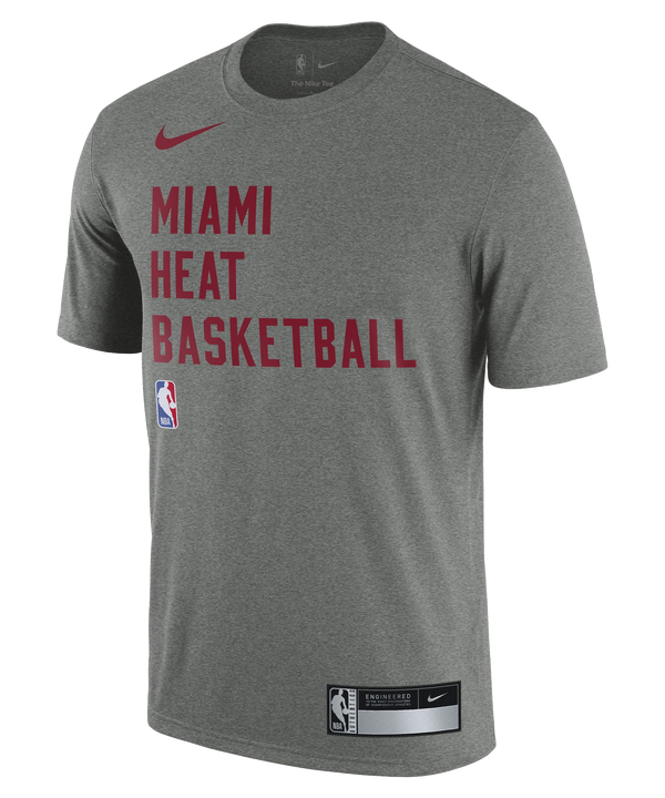 Nike Miami HEAT 2023-24 On-Court Grey Practice Tee Unisex Tee Nike   