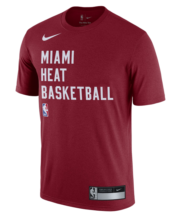 Nike Miami HEAT 2023-24 On-Court Red Practice Tee Unisex Tee Nike   