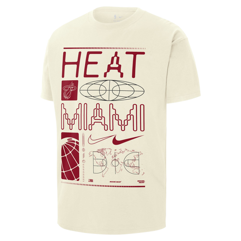 Miami Heat Nike Essential Logo T-Shirt - White - Mens