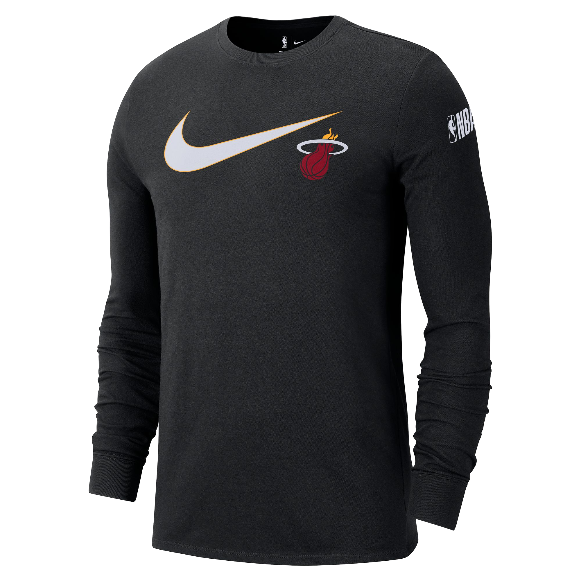 Nike Miami HEAT Swoosh Long Sleeve Tee Men's Long Sleeve Tee Nike   