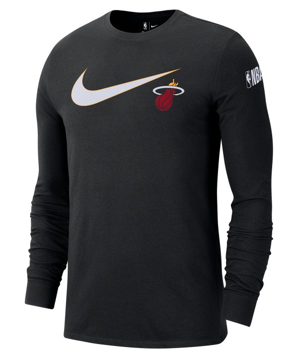 Nike Miami HEAT Swoosh Long Sleeve Tee Men's Long Sleeve Tee Nike   