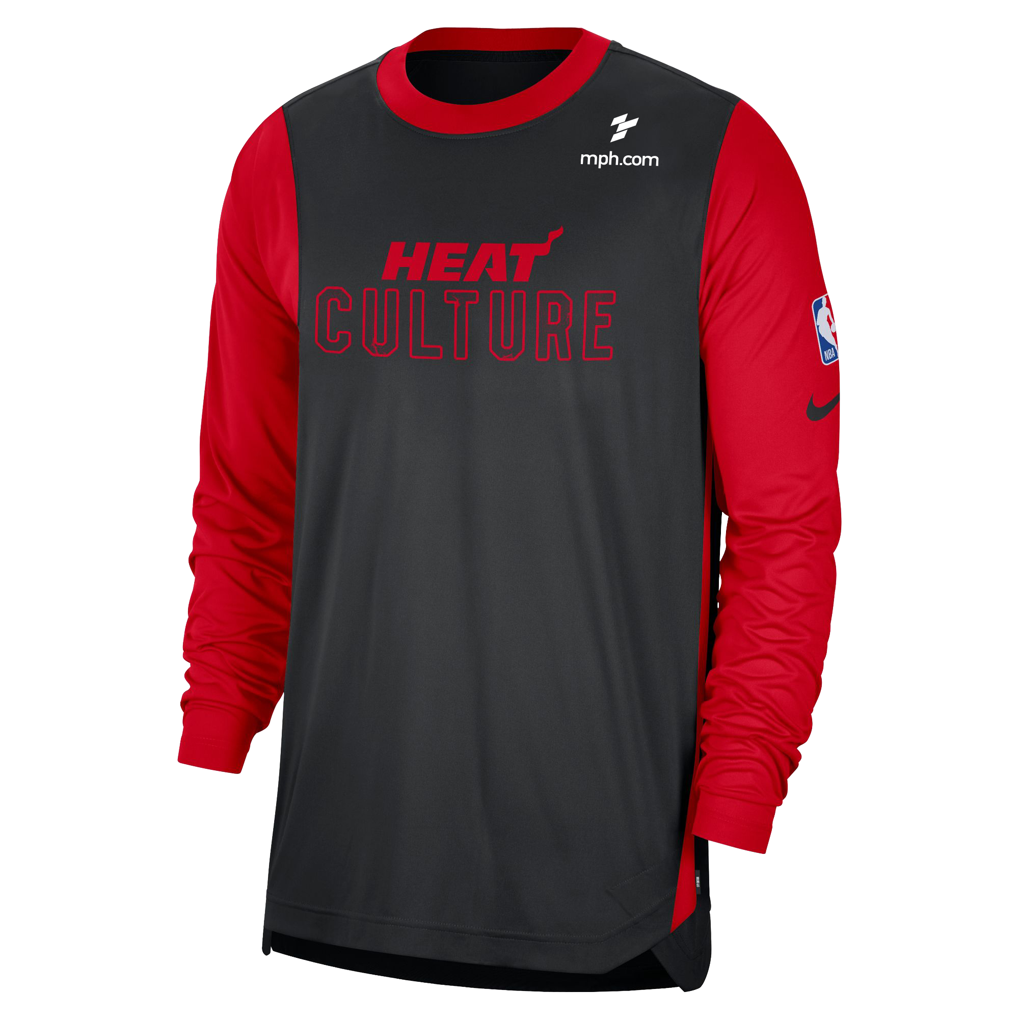 Nike HEAT Culture: Blood Red Warmup Long Sleeve Tee Men's Long Sleeve Tee Nike