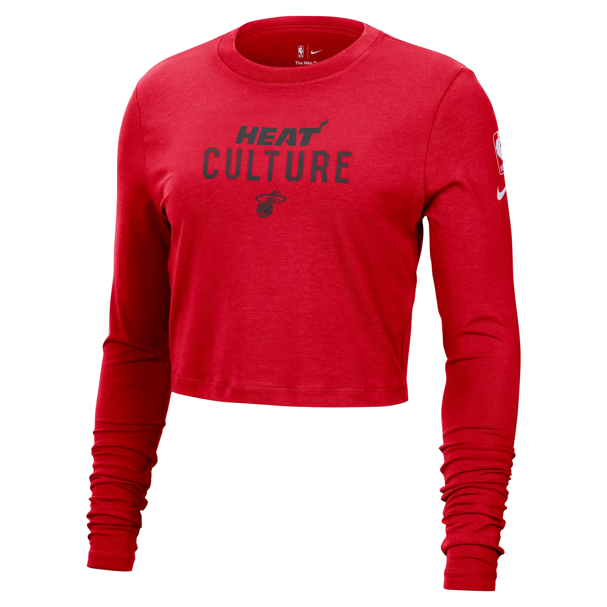 Nike HEAT Culture: Blood Red Women's Cropped Long Sleeve Tee Women's Long Sleeve Tee Nike