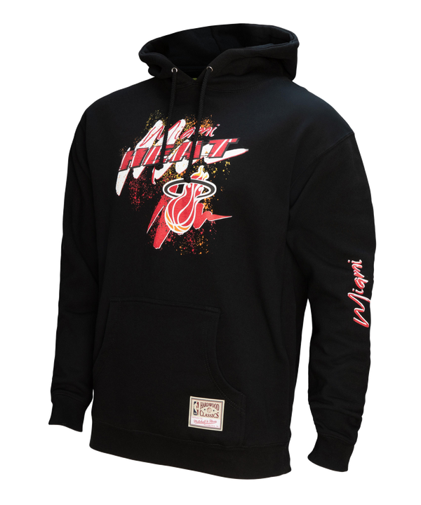 Mitchell and Ness Miami HEAT Hyper Hoop Hoodie MENSOUTERWEAR MITCHELL & NESS   