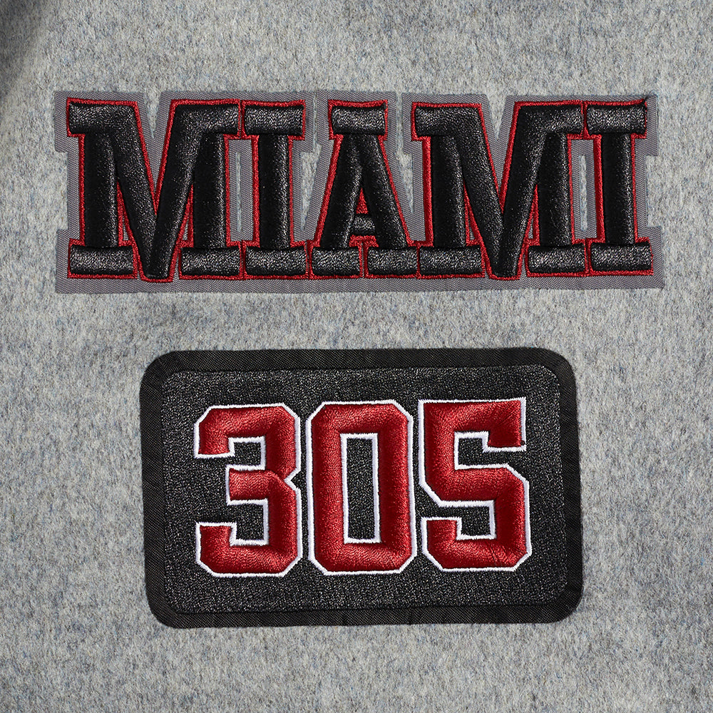 Pro Standard Miami HEAT Area Code Varsity Jacket Men's Jacket Pro Standard   