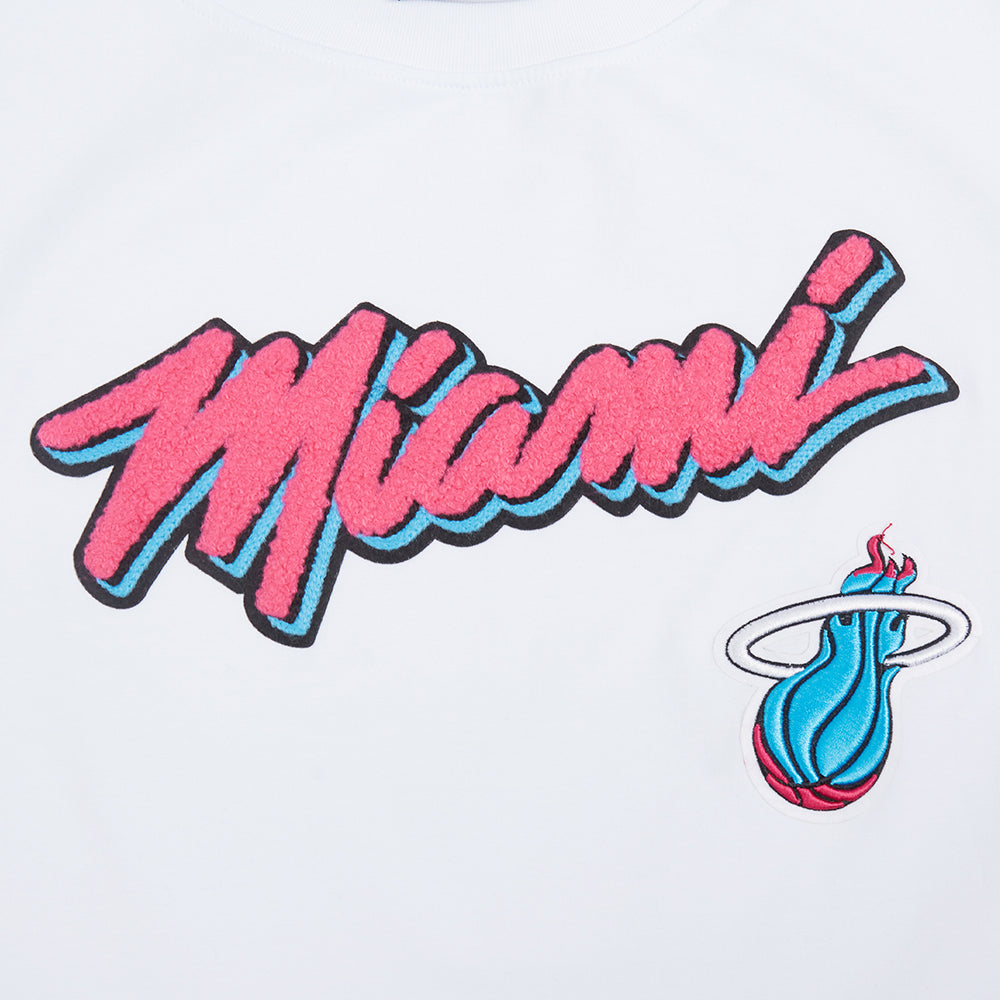 Pro Standard Miami HEAT Original Vice Women's Boxy Crop Tee Women's Crop Top Pro Standard