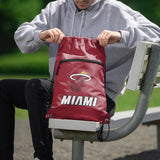 Miami HEAT Logo Red Drawstring Bag - 4