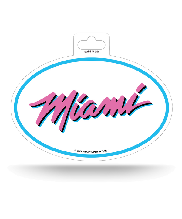 Miami HEAT Original Vice Wordmark Oval Sticker Novelties Rico Industries