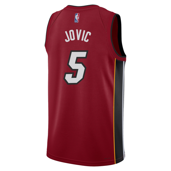 Nikola Jović Nike Jordan Brand Miami HEAT Statement Red Swingman Jerse ...