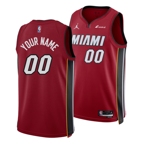 Personalized Nike Jordan Brand Miami HEAT Statement Red Swingman Youth Jersey